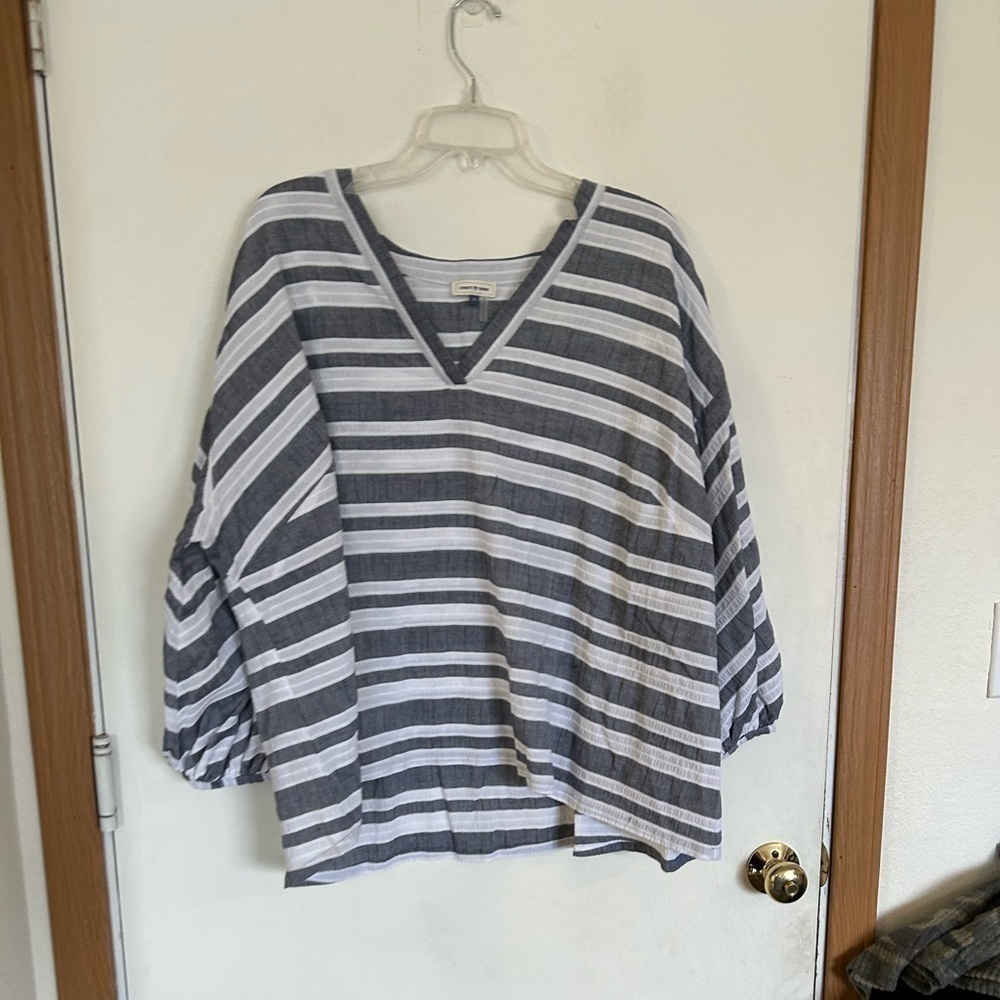 NWT Court and Rowe 3X chambray pop over nautical vibes